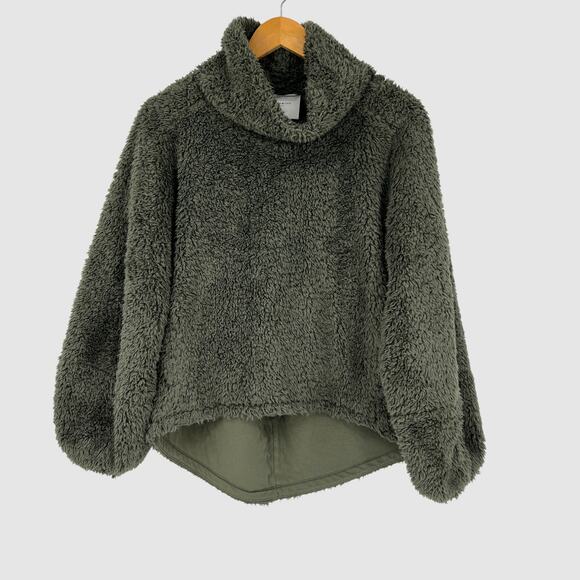 Lululemon Warm Restore Olive Green Sherpa Fleece Pullover  Size XS / Small - Picture 1 of 6